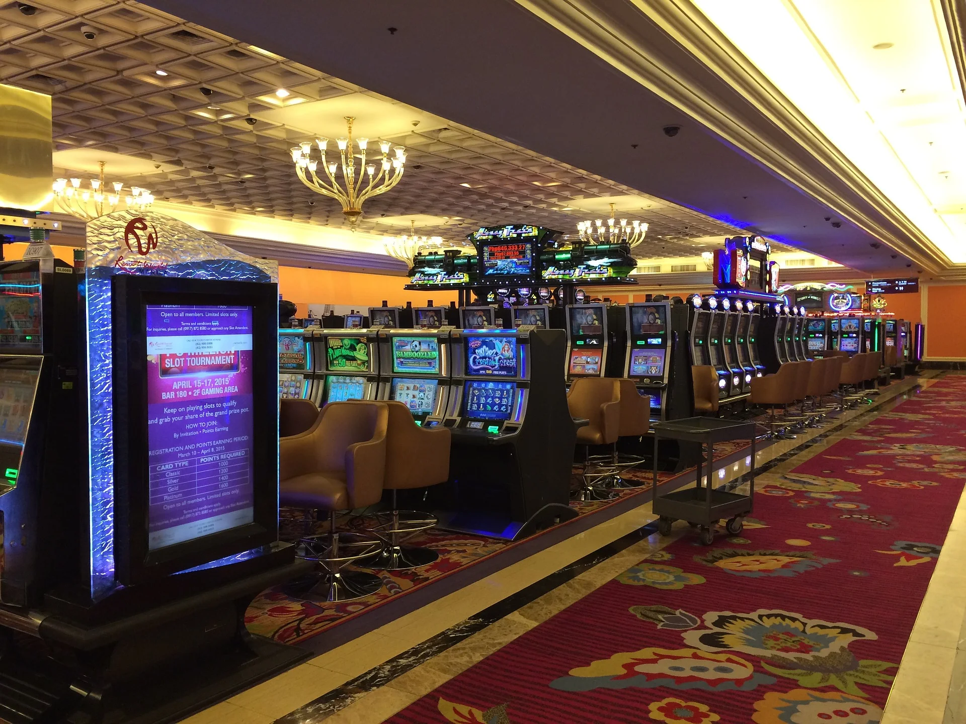 Surveillance monitoring at casino 